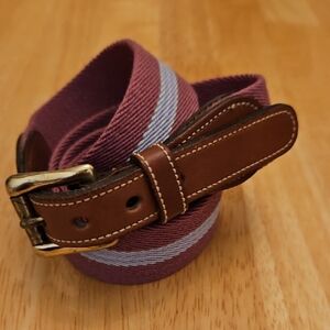 Vintage Dooney & Bourke Wool Webbed Stripe Belt